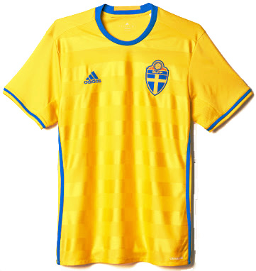 Maillot Suède Domicile Euro 2016 - Cliquez sur l'image pour la fermer