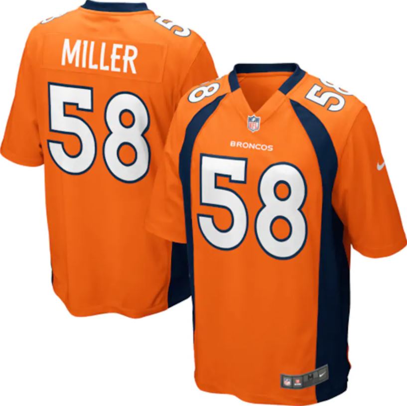 Van Miller, Denver Broncos - Orange - Cliquez sur l'image pour la fermer