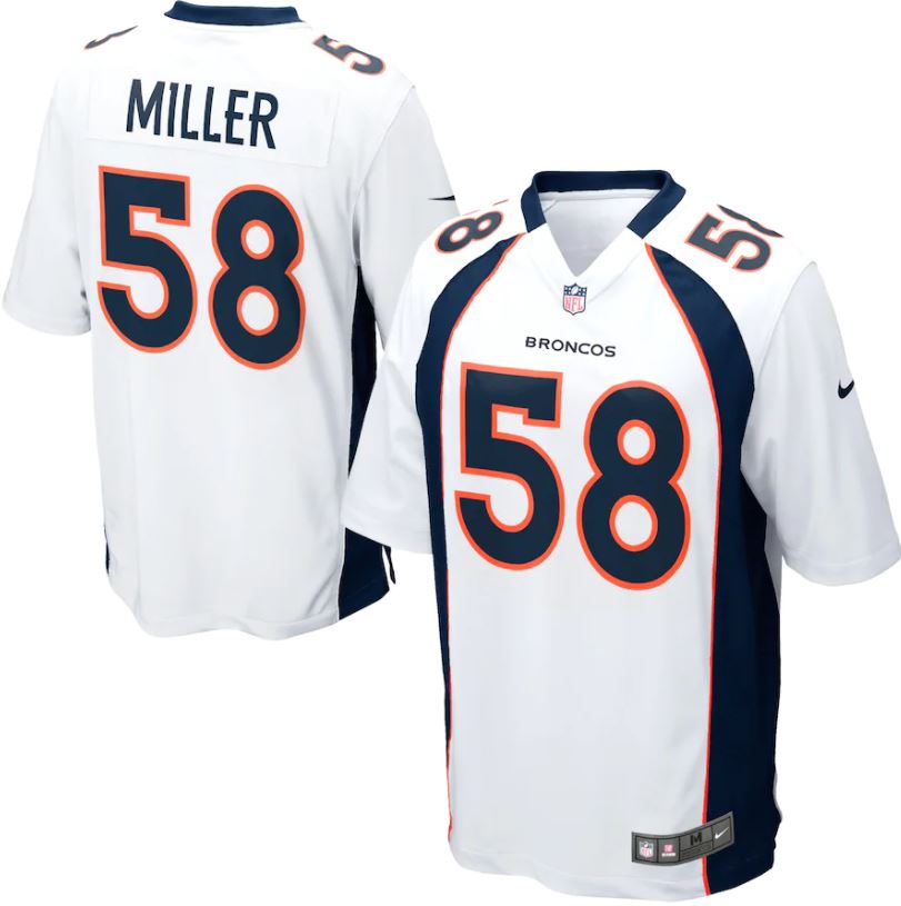 Van Miller, Denver Broncos - White - Cliquez sur l'image pour la fermer