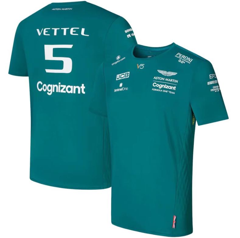 T-Shirt Équipe Aston Martin F1 Cognizant 2022 - Sebastian Vettel - Cliquez sur l'image pour la fermer
