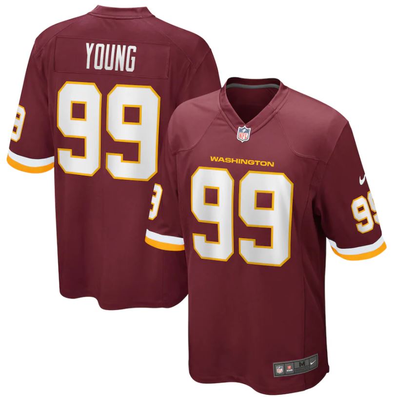 Chase Young, Washington Football Team - Burgundy - Cliquez sur l'image pour la fermer