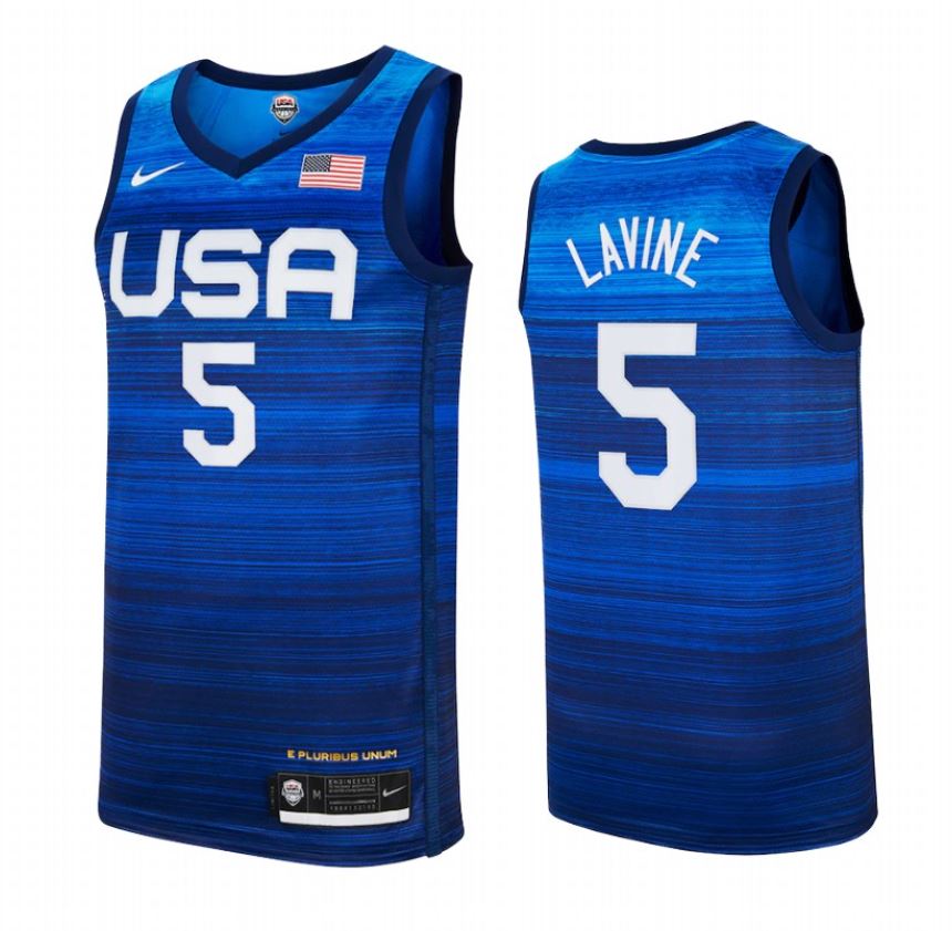 Zach LaVine, USA 2021 Jeux Olympiques - Blue - Cliquez sur l'image pour la fermer