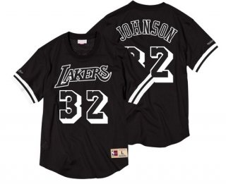 Magic Johnson, Los Angeles Lakers - Mitchell & Ness Black & Whit